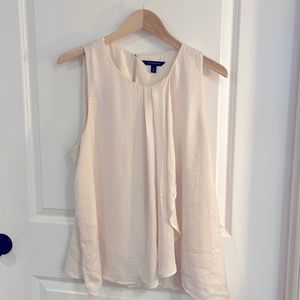 Cream Banana Republic flowy sleeveless blouse XL
